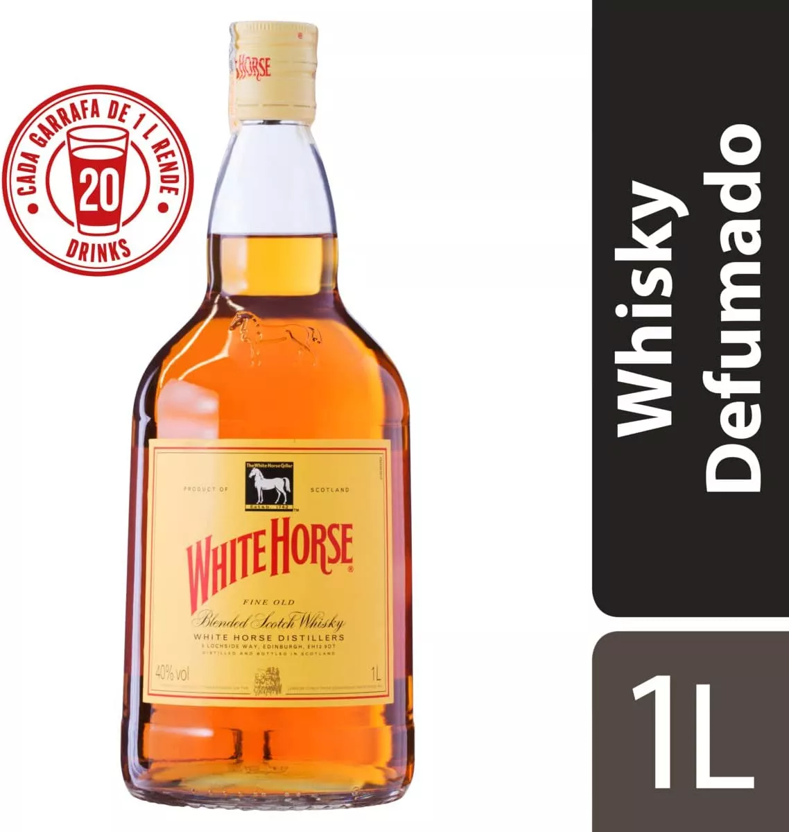 Whisky Escocês White Horse 8 Anos 1 Litro (Cavalo Branco) - Image 4